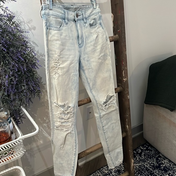 American Eagle 360 Next Level Stretch Acid Wash Jeggins - Picture 2 of 11